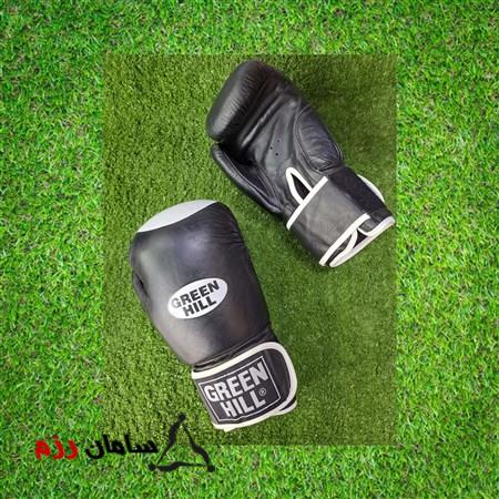 green hill Boxing Gloves - دستکش بوکس تمام چرم green hill