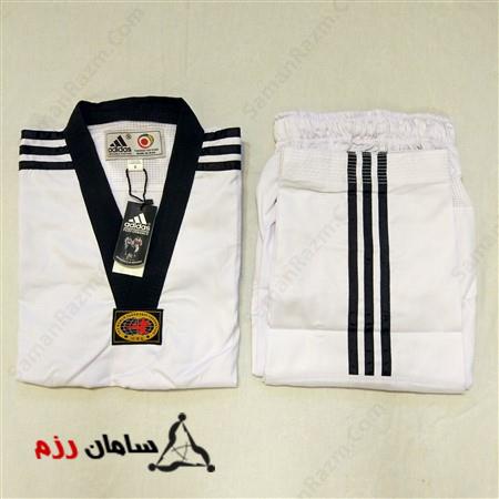 لباس تکواندو سه خط آدیداس طرح اورجینال (جدید) - Taekwondo uniform three lines adidas