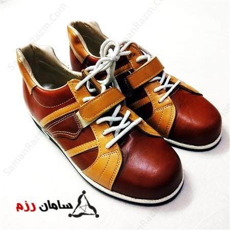 کفش وزنه برداری چرم (کد 1) - Leather weight lifting shoes