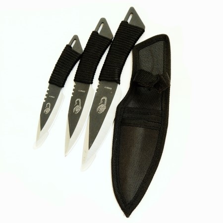 Ninja triplet knife - چاقوی پرتابی اره ای ست سه تایی نینجا